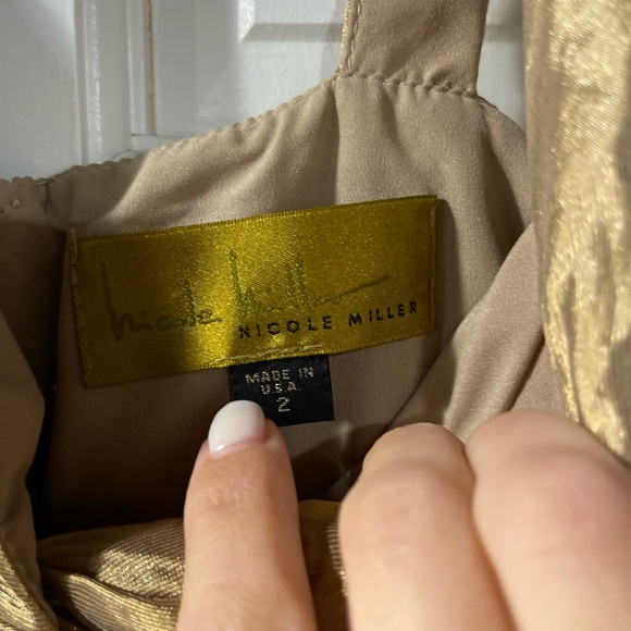 Nicole Miller Gold Size 2 Dress - Picture 7 of 7